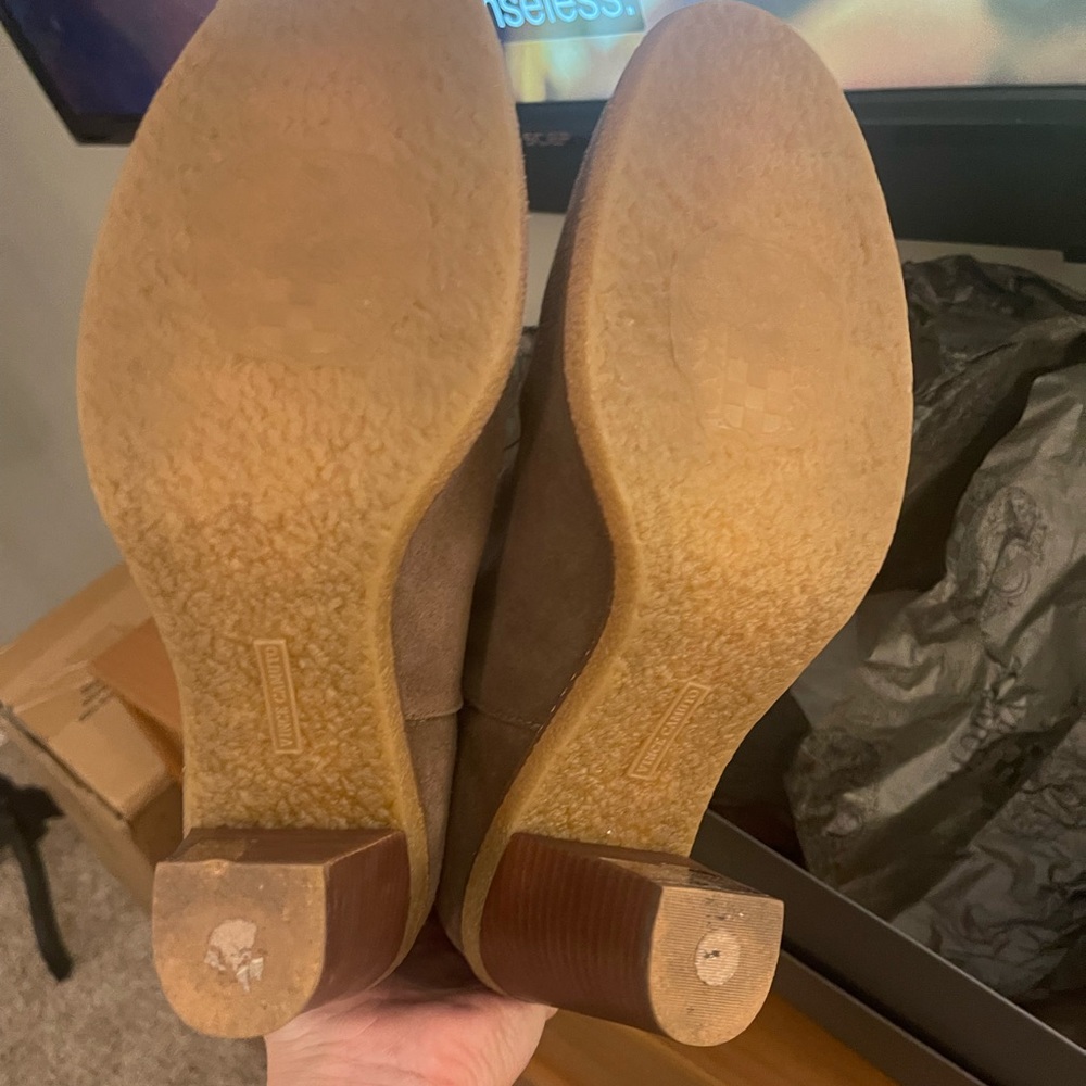 EUC Vince Camino Parka Bootie, Midnight Taupe suede, size 9 - Picture 7 of 10
